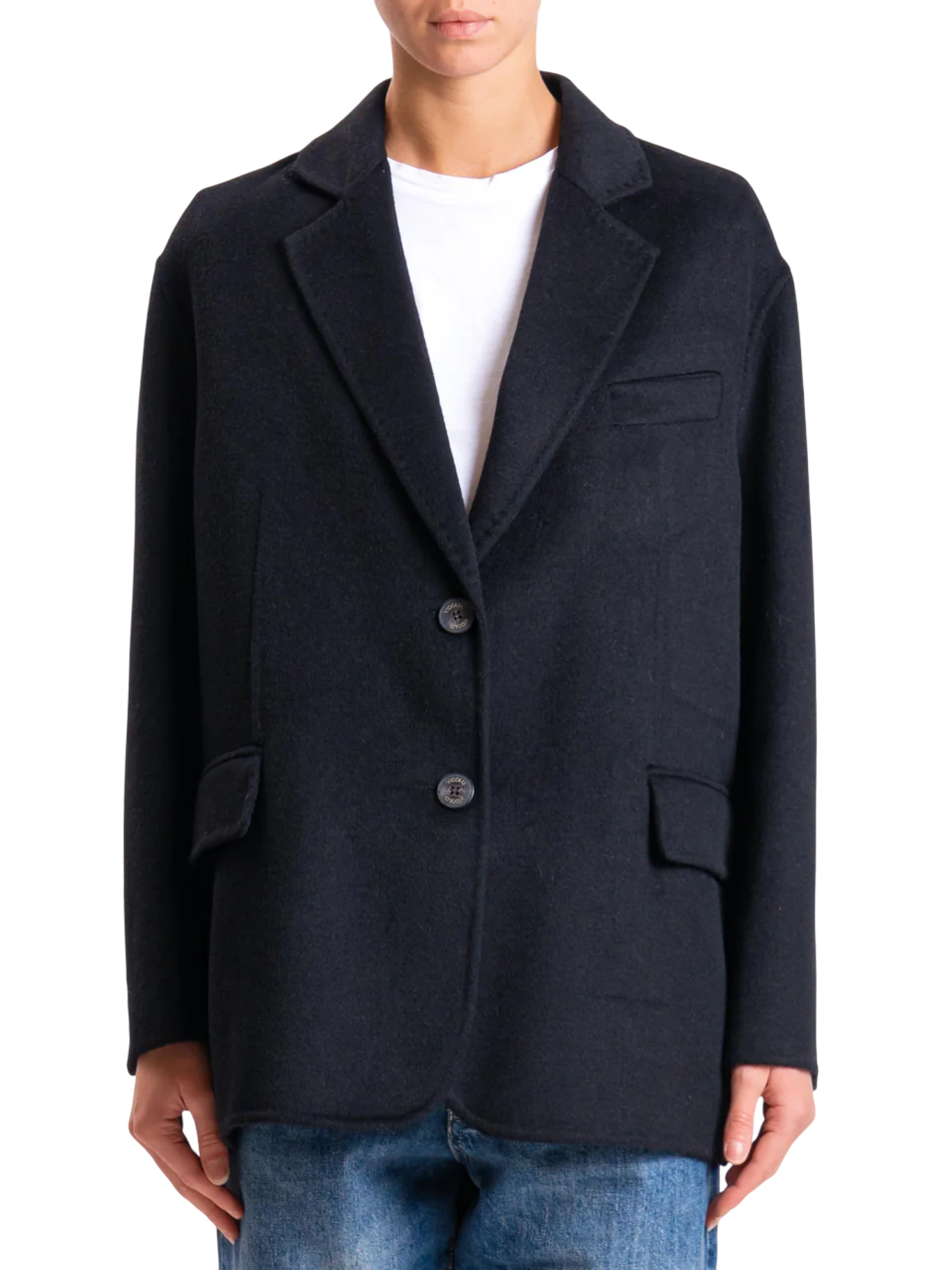 Vicolo cappotto in panno misto lana nero TF0005 NERO VICOLO 