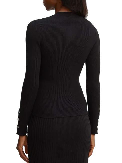 Pinko maglia a costine misto lana Rabbocco nero 104015-A15S Z99 PINKO 