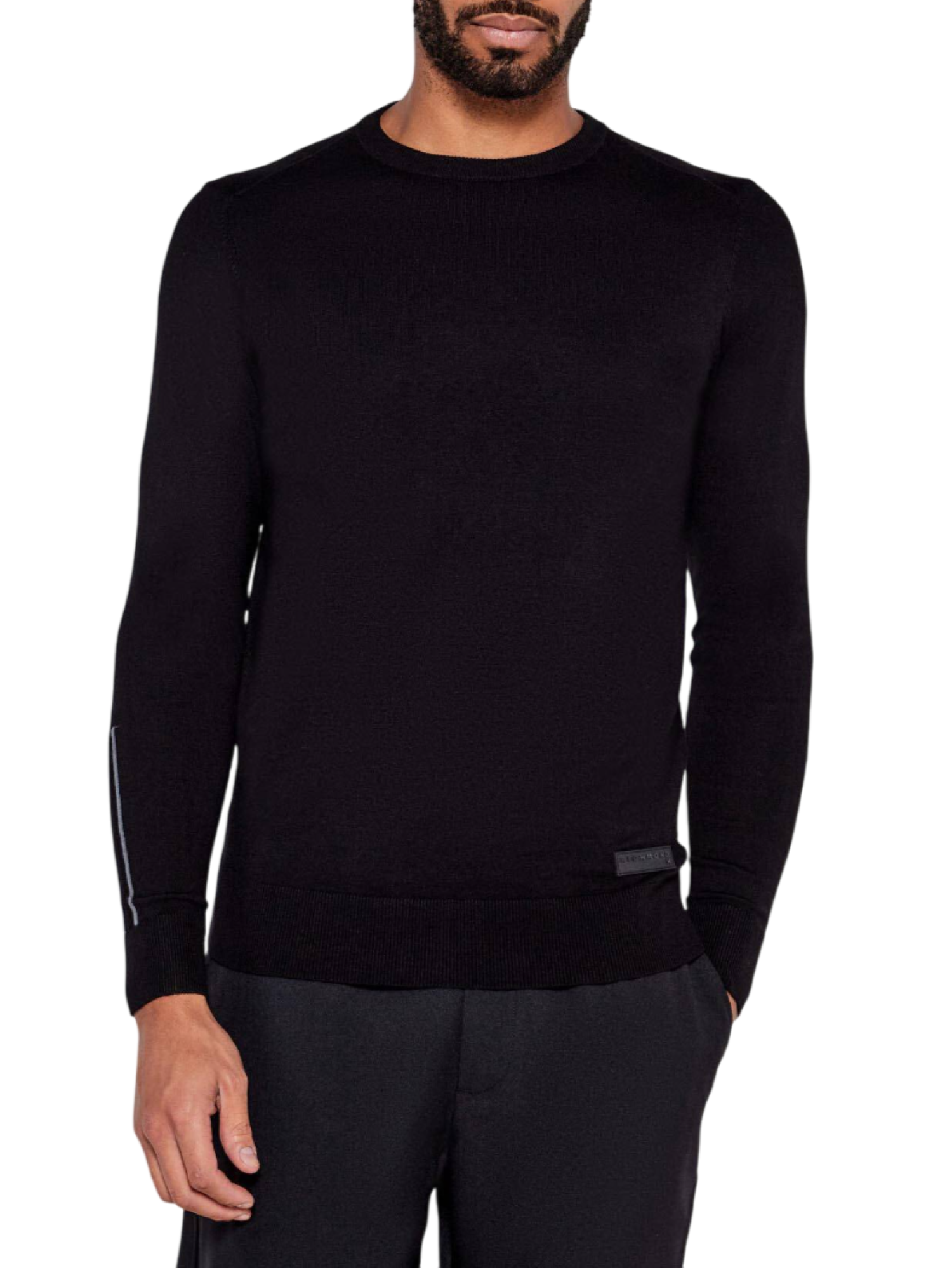 John Richmond maglia girocollo Cuanza nero UMA25054MA BLACK John RICHMOND 