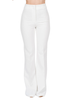 Silence pantaloni a zampa donna Pearly bianco latte