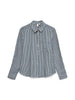 Vero Moda camicia a righe con strass blu