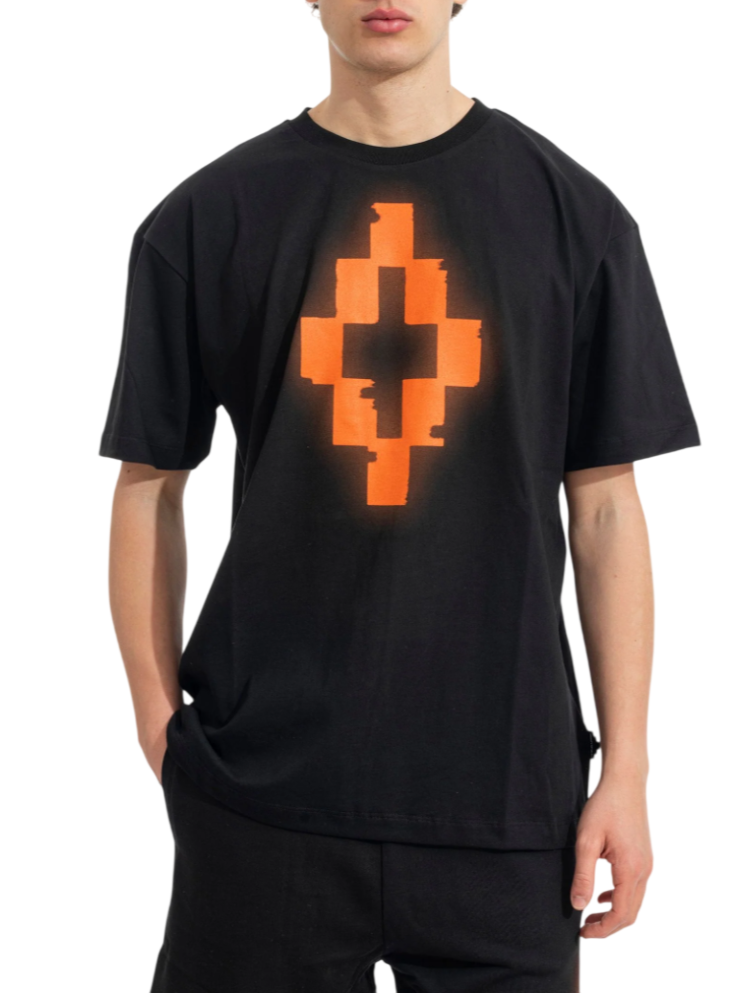 County of Milan T-shirt uomo manica corta stampa iconica nero CMMATH102 110 COUNTY OF MILAN 