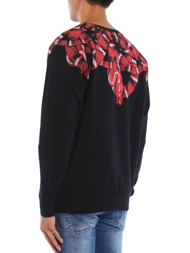 County of Milan felpa uomo con stampa snake nero CAMASW064 110 COUNTY OF MILAN 