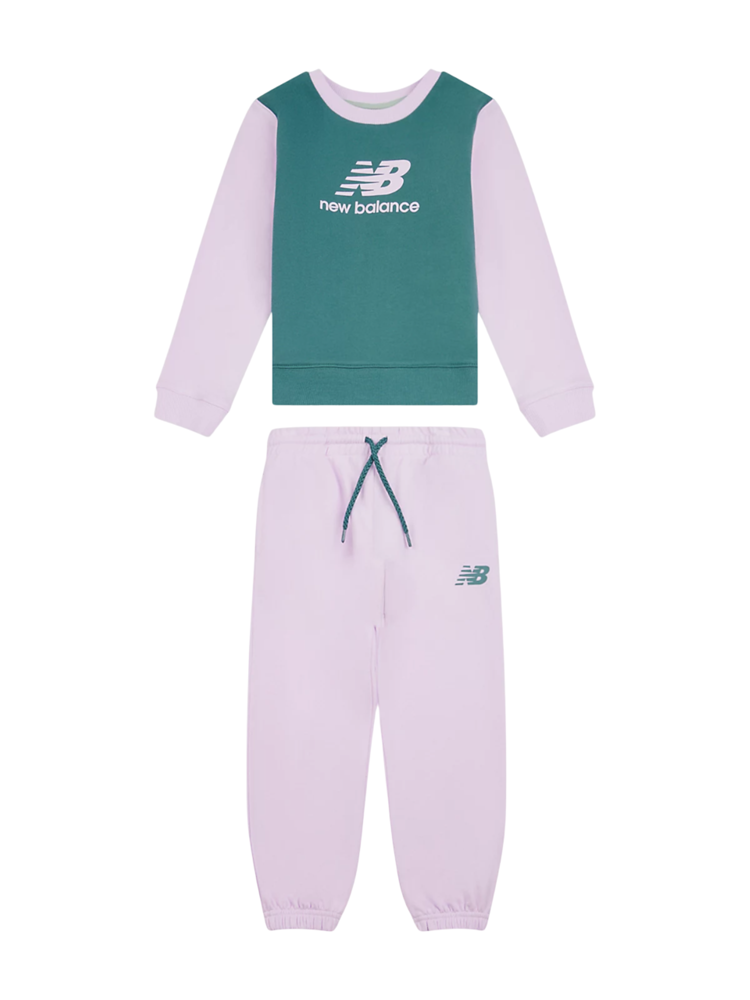 New Balance completo sportivo bambina lilla verde LAKG0254I NUS NEW BALANCE 