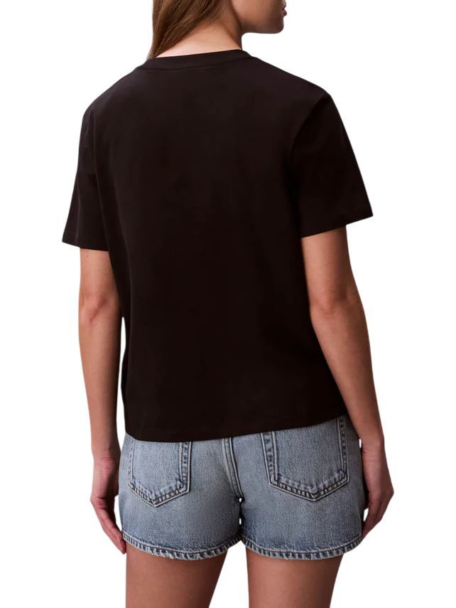 Calvin Klein Jeans T-shirt donna in jersey con logo nero LV047C856G UB1 Calvin Klein Jeans 