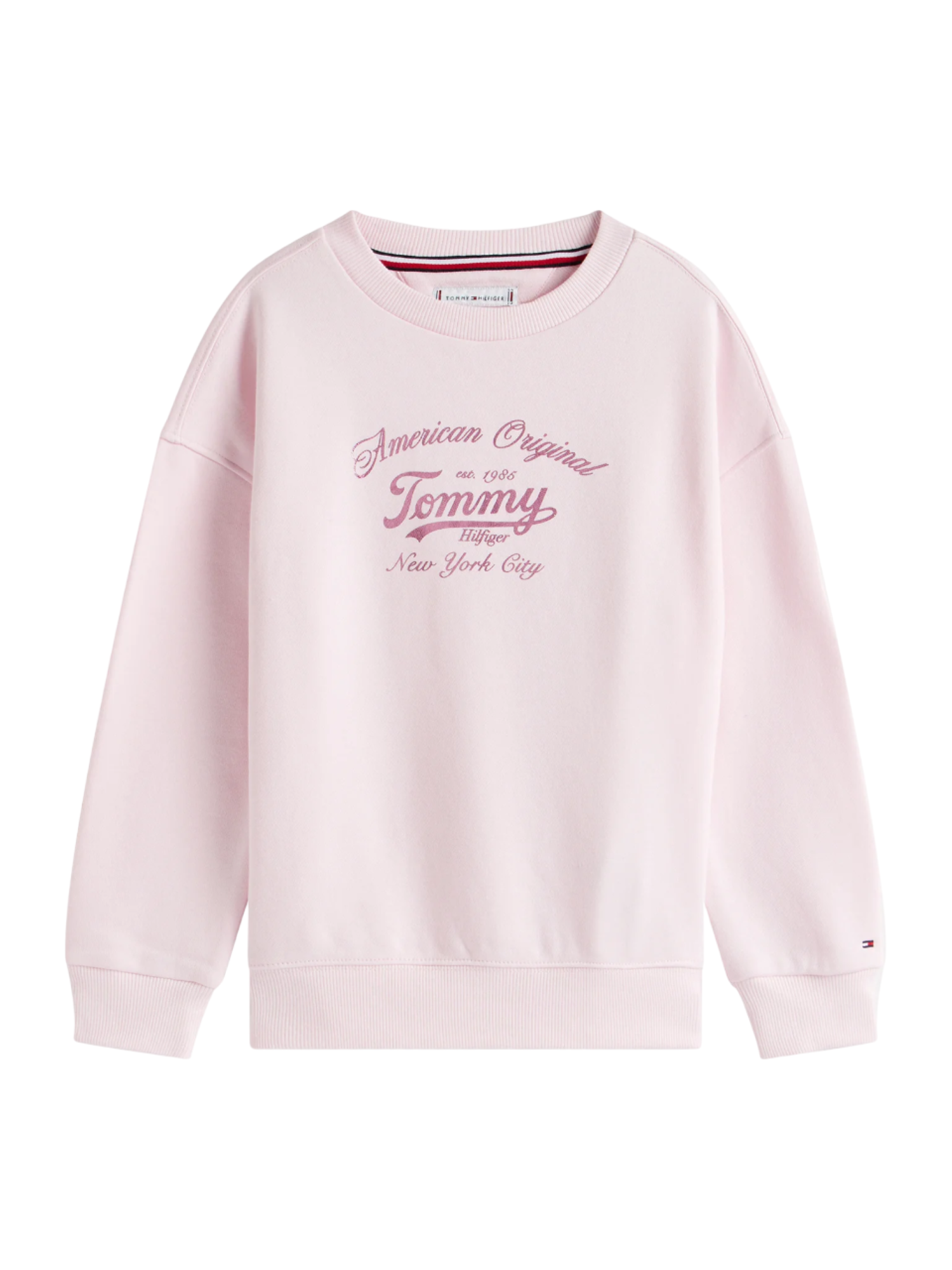 Tommy Hilfiger felpa bambina con logo rosa KG0KG08683 TOG Tommy Hilfiger 