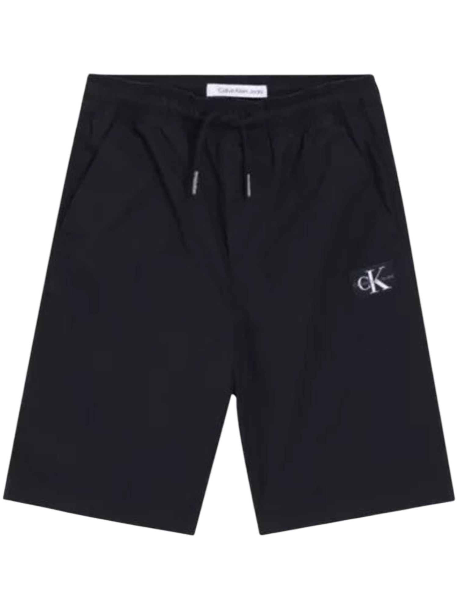Calvin Klein Jeans bermuda bambino in cotone nero LVCKSJC79B BEH Calvin Klein Jeans 