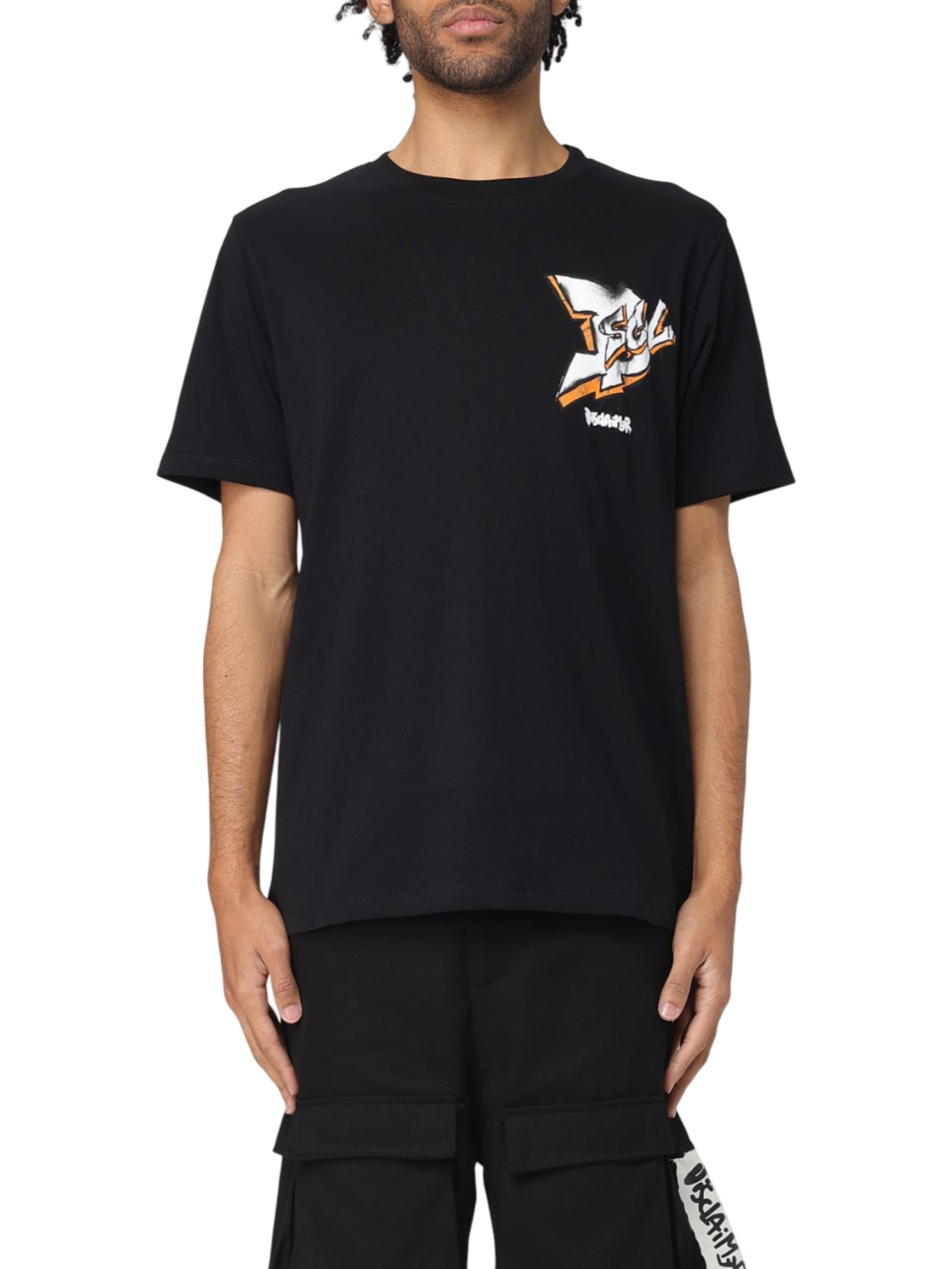 Disclaimer T-shirt maniche corte con stampa logo nero 54819 NERO DISCLAIMER 