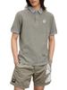 Blauer polo Devitt manica corta in cotone grigio
