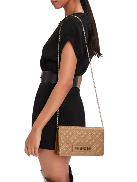 Love Moschino borsa a tracolla in ecopelle trapuntata color nocciola JC4079PP0N-LA0 104 MOSCHINO LOVE 