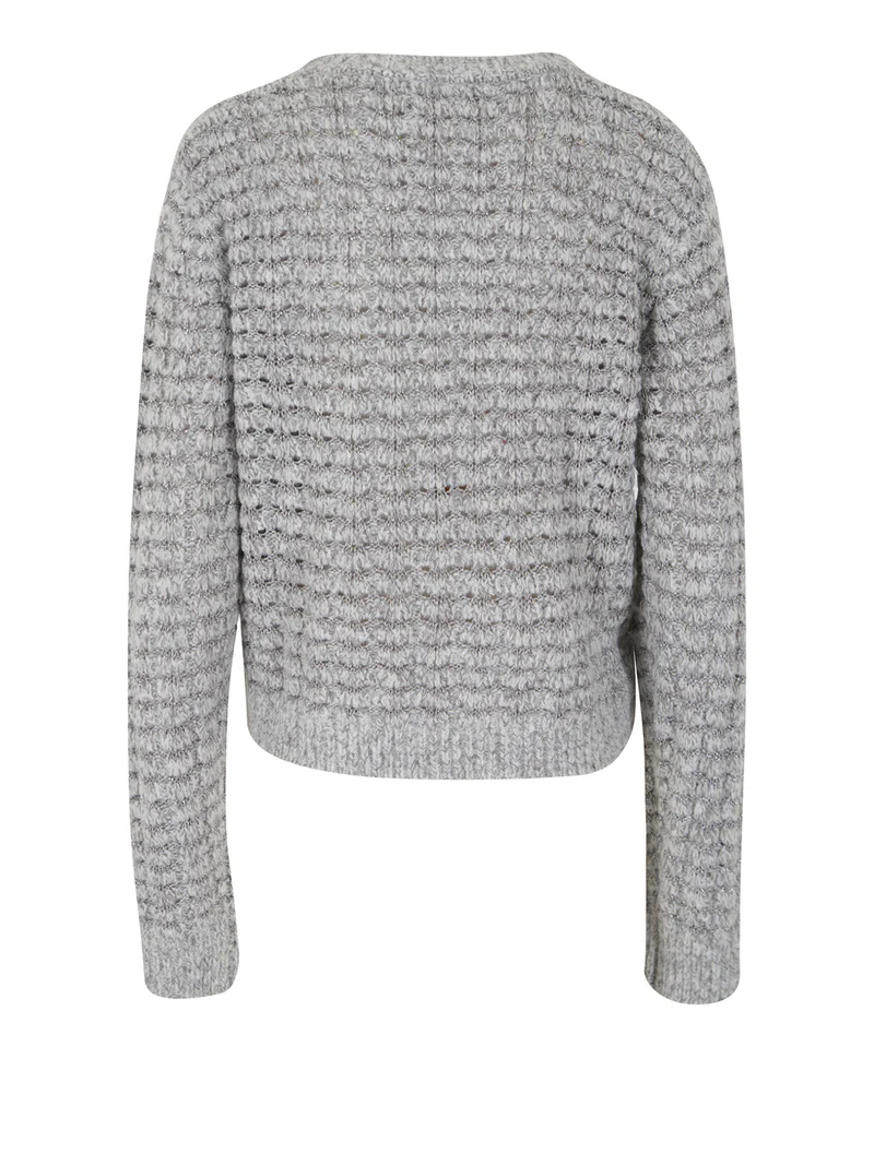Yes Zee maglia misto lana con dettagli lurex grigio M082-IZ00 0846 YES-ZEE 