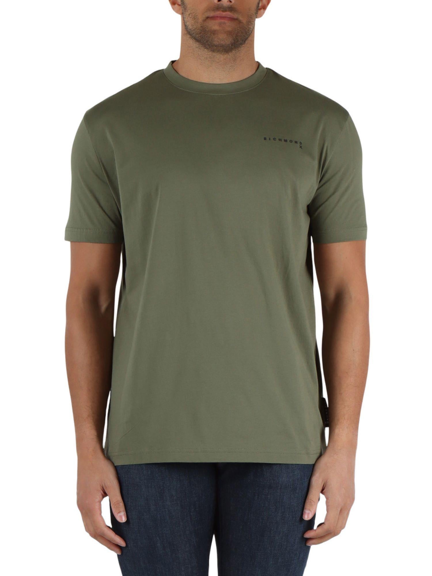 John Richmond T-shirt manica corta in jersey verde militare UMP25154TS GREEN MILITARY John RICHMOND 