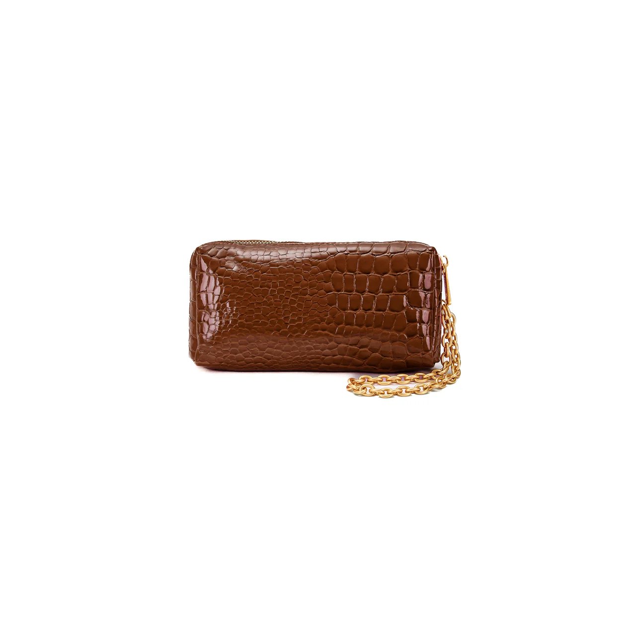 Vicolo pochette in ecopelle effetto coccodrillo marrone VB0007 MORO VICOLO 