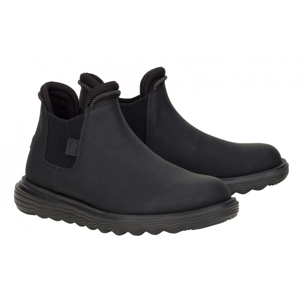 Hey Dude stivaletti Branson Classic in pelle nero 42659 001 HEY DUDE 
