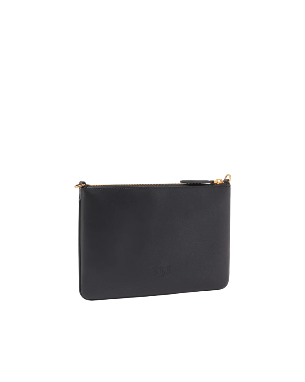 Pinko pochette Flat Classic in pelle con tracolla nero oro 100455-A0F1 Z99Q PINKO 