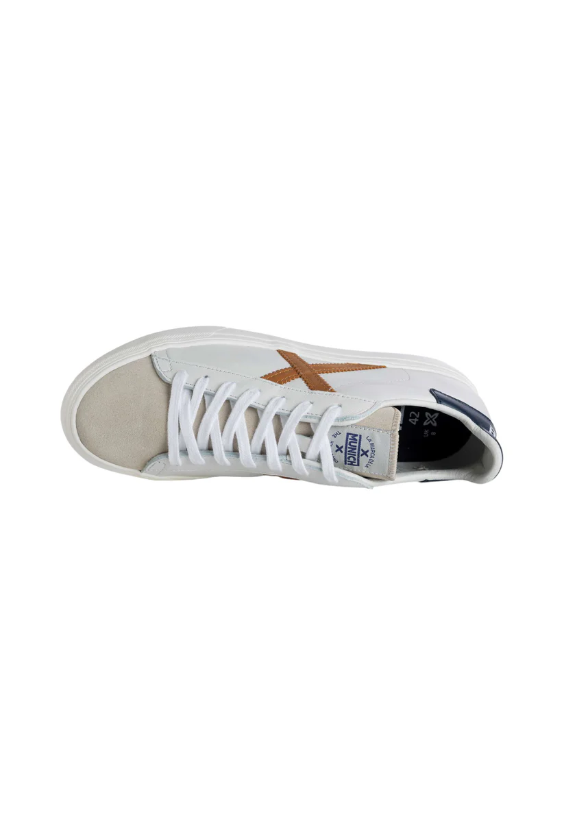 Munich sneakers uomo in pelle con logo panna 8080 079 MUNICH 
