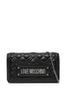 Love Moschino borsa in ecopelle trapuntata nero argento