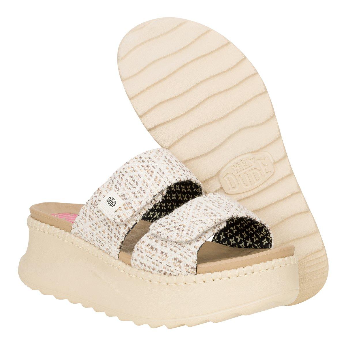 Hey Dude ciabatte Delray Slide Surf Baja ecrù 43210 2UG HEY DUDE 
