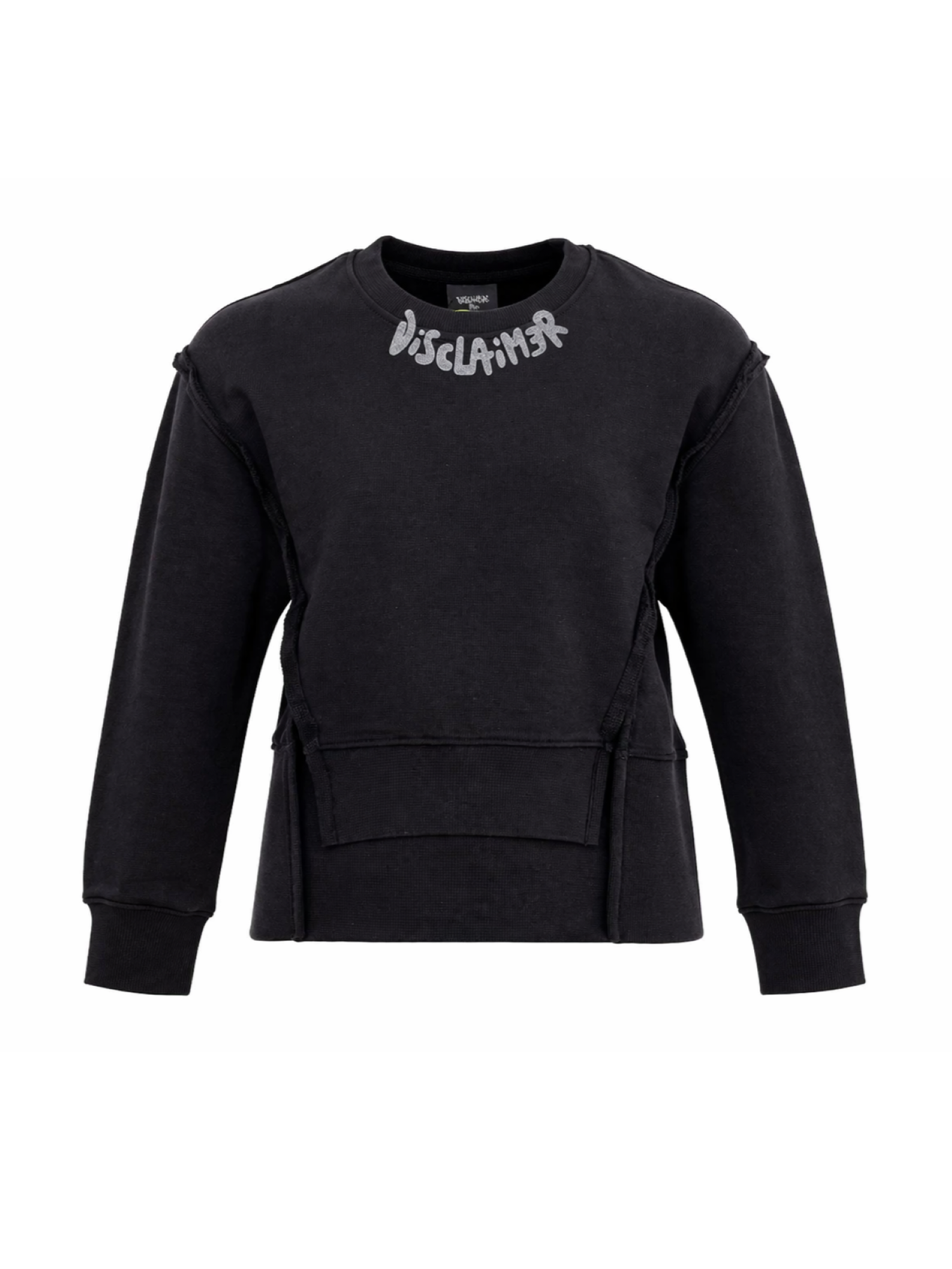 Disclaimer felpa bambina con logo glitter nero 58955 NERO DISCLAIMER 