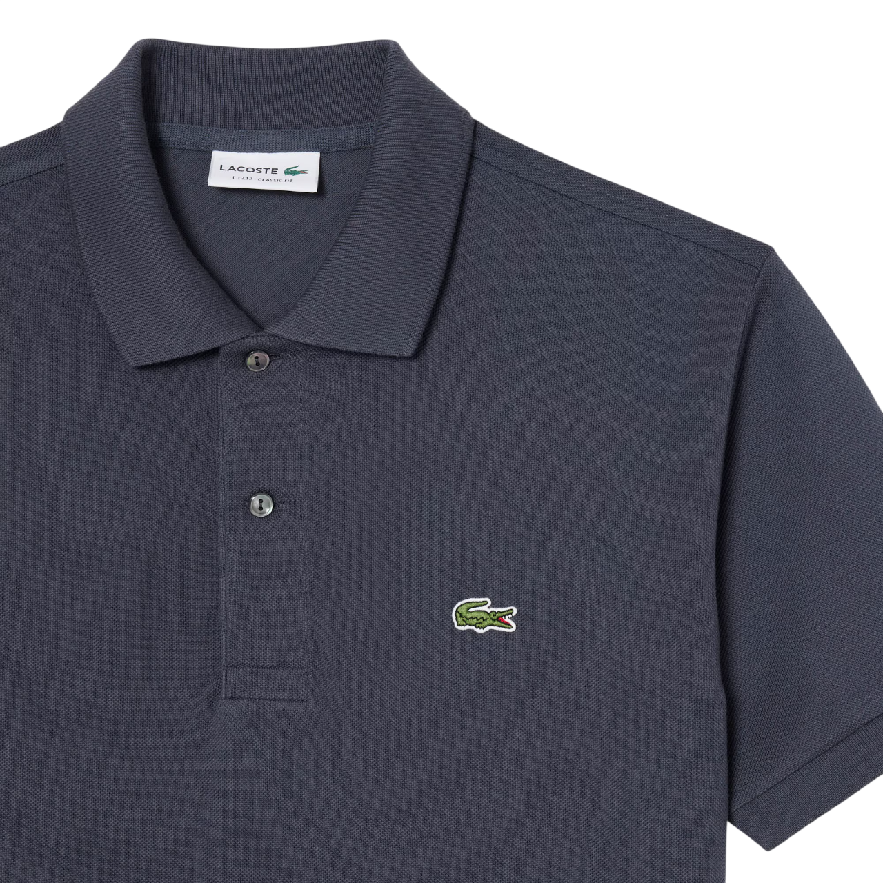 Lacoste polo manica corta 12.12 in piquè grigio scuro 1212 S5T LACOSTE 