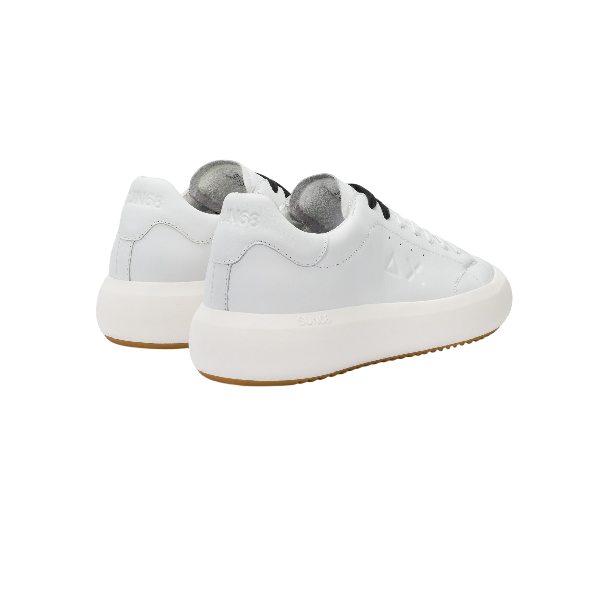 Sun68 sneakers Big Boy Classic in pelle con logo bianco Z35138 BIANCO-BIANCO SUN68 