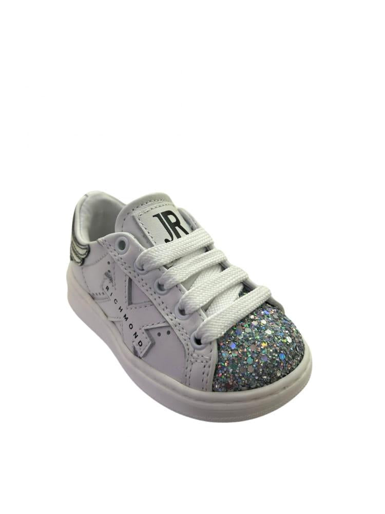John Richmond sneakers in pelle con glitter bianco 22802 A John RICHMOND 