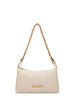 Love Moschino borsa in ecopelle con manico gioiello ecrù