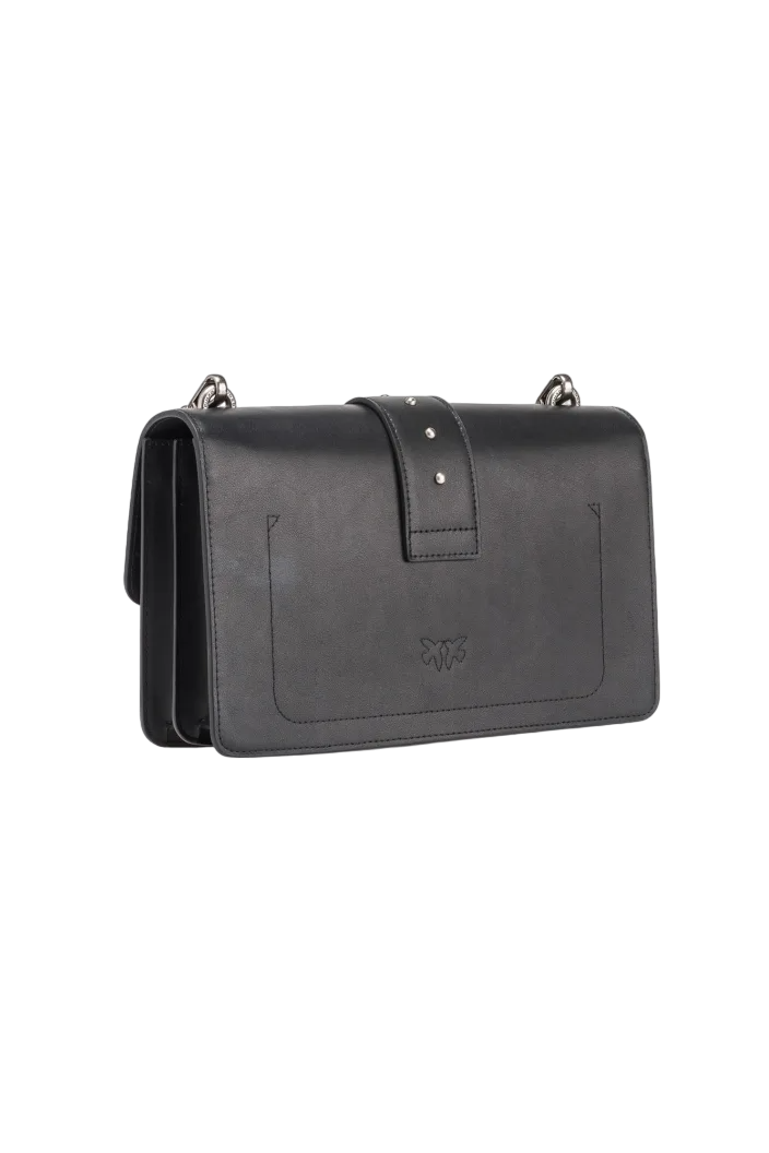 Pinko borsa Love Bag One Classic in pelle color nero argento 100053-A0F1 Z99O PINKO 