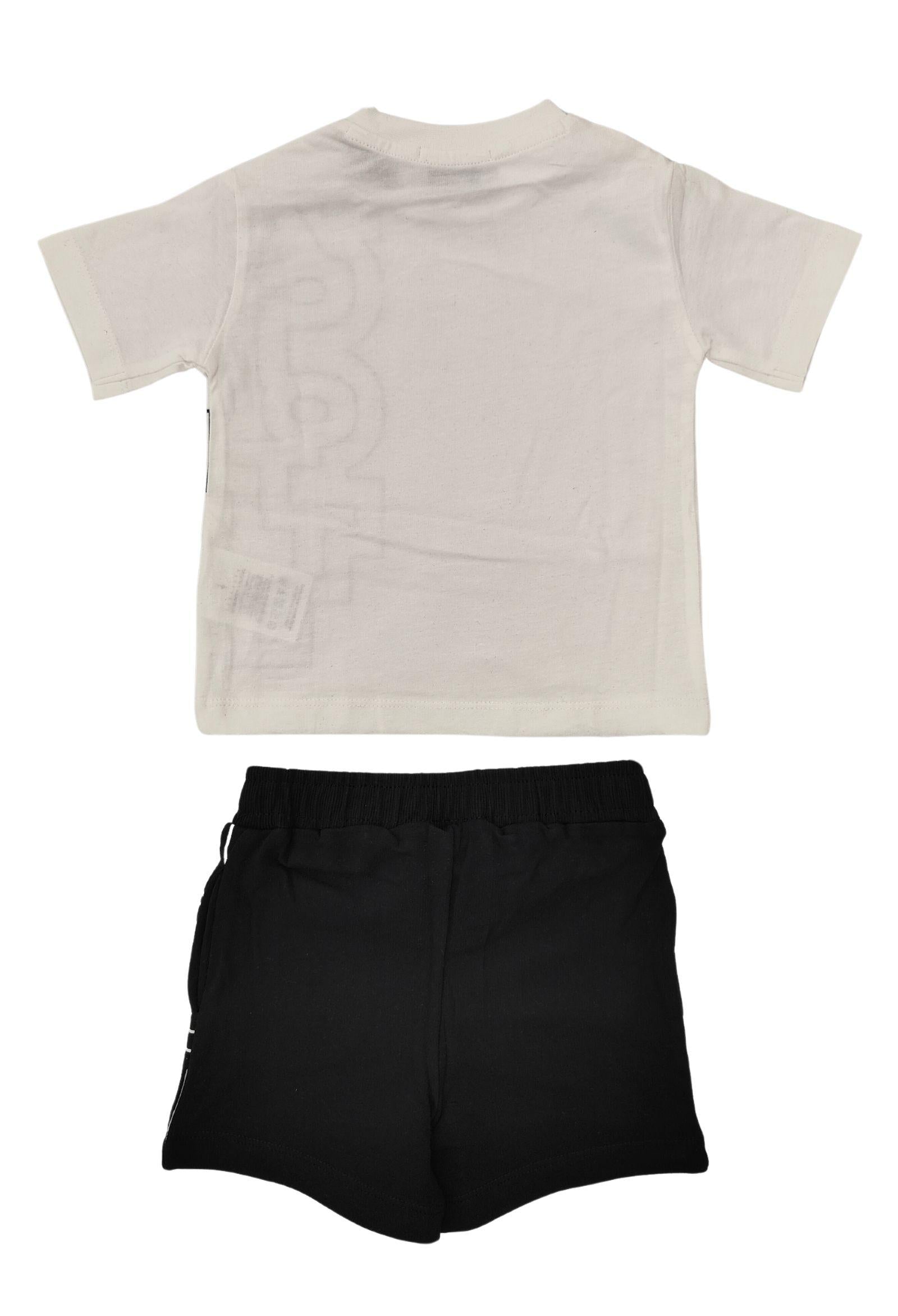 Cesare Paciotti completo T-shirt e shorts con logo bianco nero COMP5120B BIANCO Cesare Paciotti 