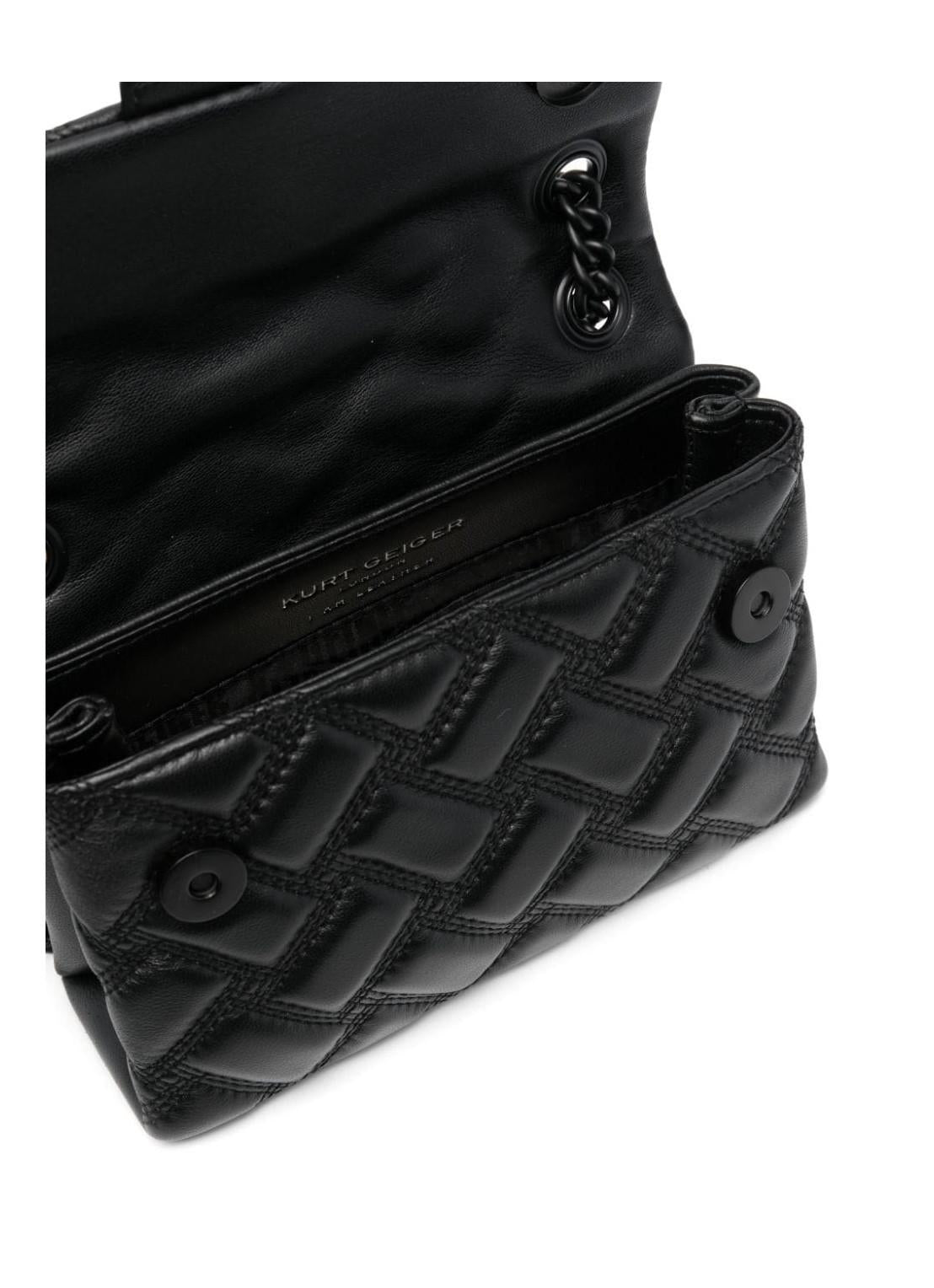 Kurt Geiger borsa a spalla Kensington in pelle trapuntata nero 7376600109 BLACK KURT GEIGER 