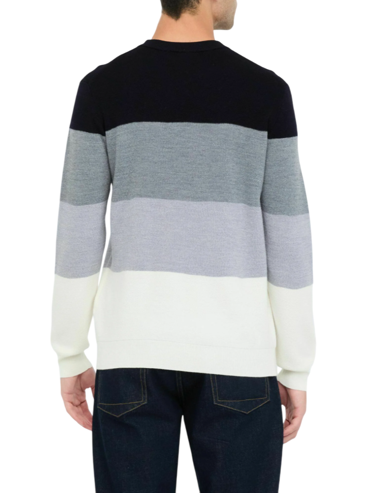 Liu Jo maglia colorblock in lana blu panna grigio QF5061MA27P C3812 LIU JO 