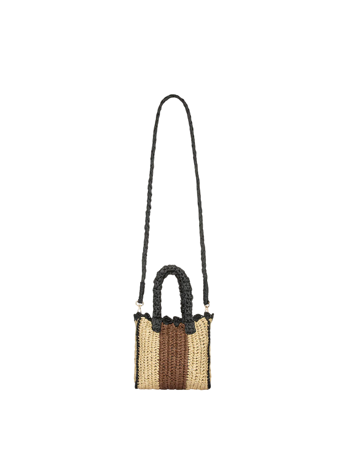 Me Fui borsa a mano donna in rafia con tracolla beige MA26-SW0080 BG ME FUI 