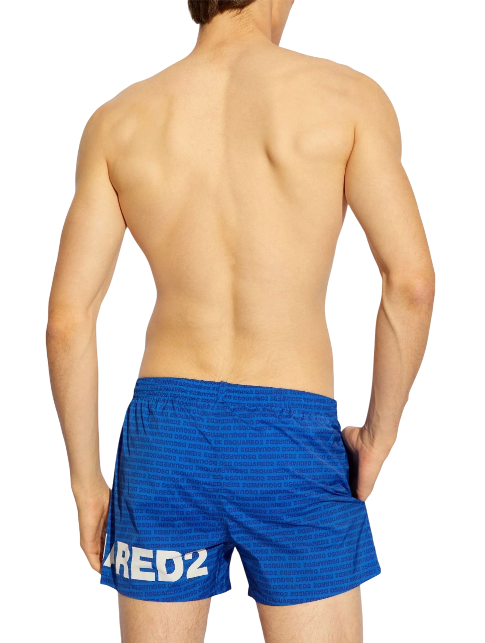 Dsquared2 boxer mare con logo all over blu D7B5C5950 BLUE SAPPHIRE-WHITE DSQUARED2 