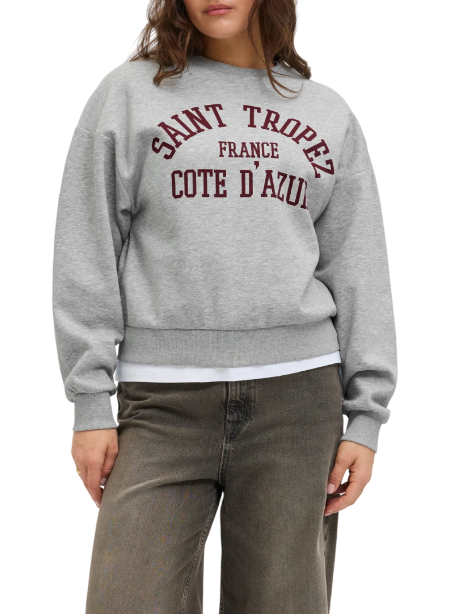 Jjxx felpa Saint Tropez grigio 12260608 LIGHT GREY MEL.-SAINT TROPEZ JJXX 