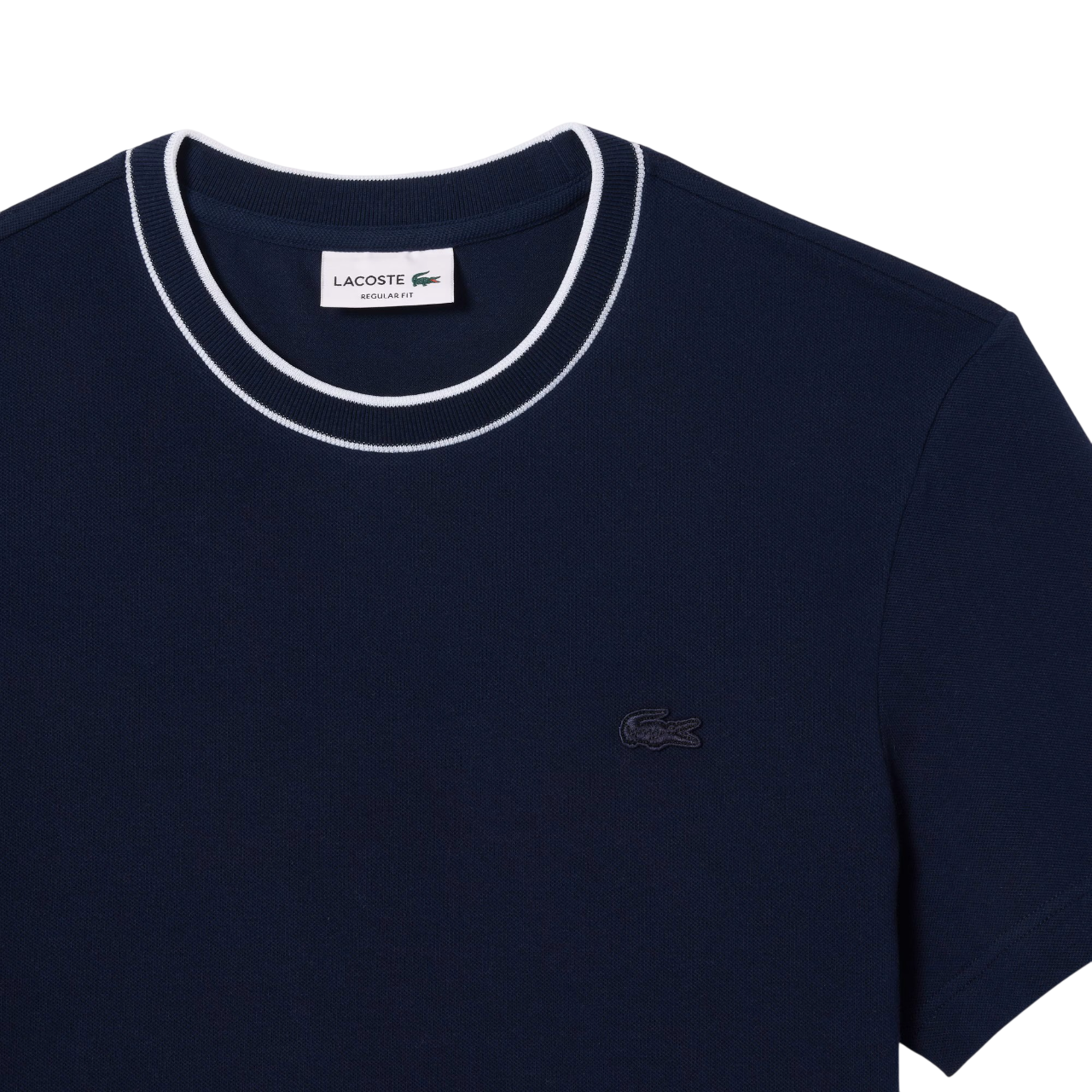 Lacoste T-shirt in piquè con colletto a righe blu TH8174 166 LACOSTE 