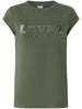 Pinko T-shirt Marrakech manica corta con logo verde militare