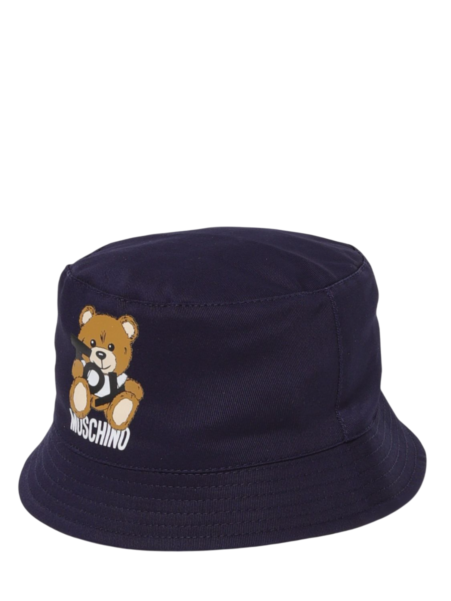 Moschino cappello alla pescatora con stampa orsetto Toy blu MMX057-LPA01 40016 MOSCHINO 