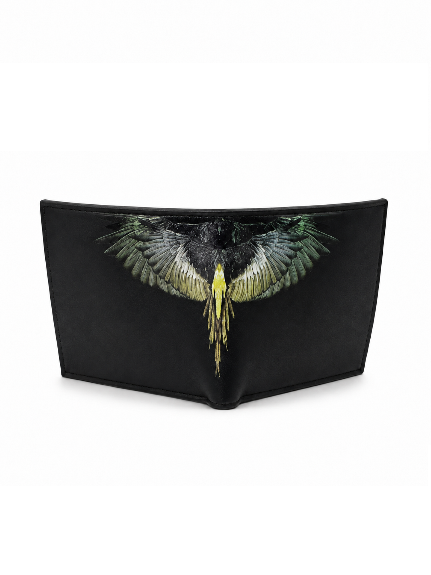 County of Milan portafogli uomo in ecopelle stampa iconica nero COMAS260389 BLACK-YELLOW WINGS COUNTY OF MILAN 