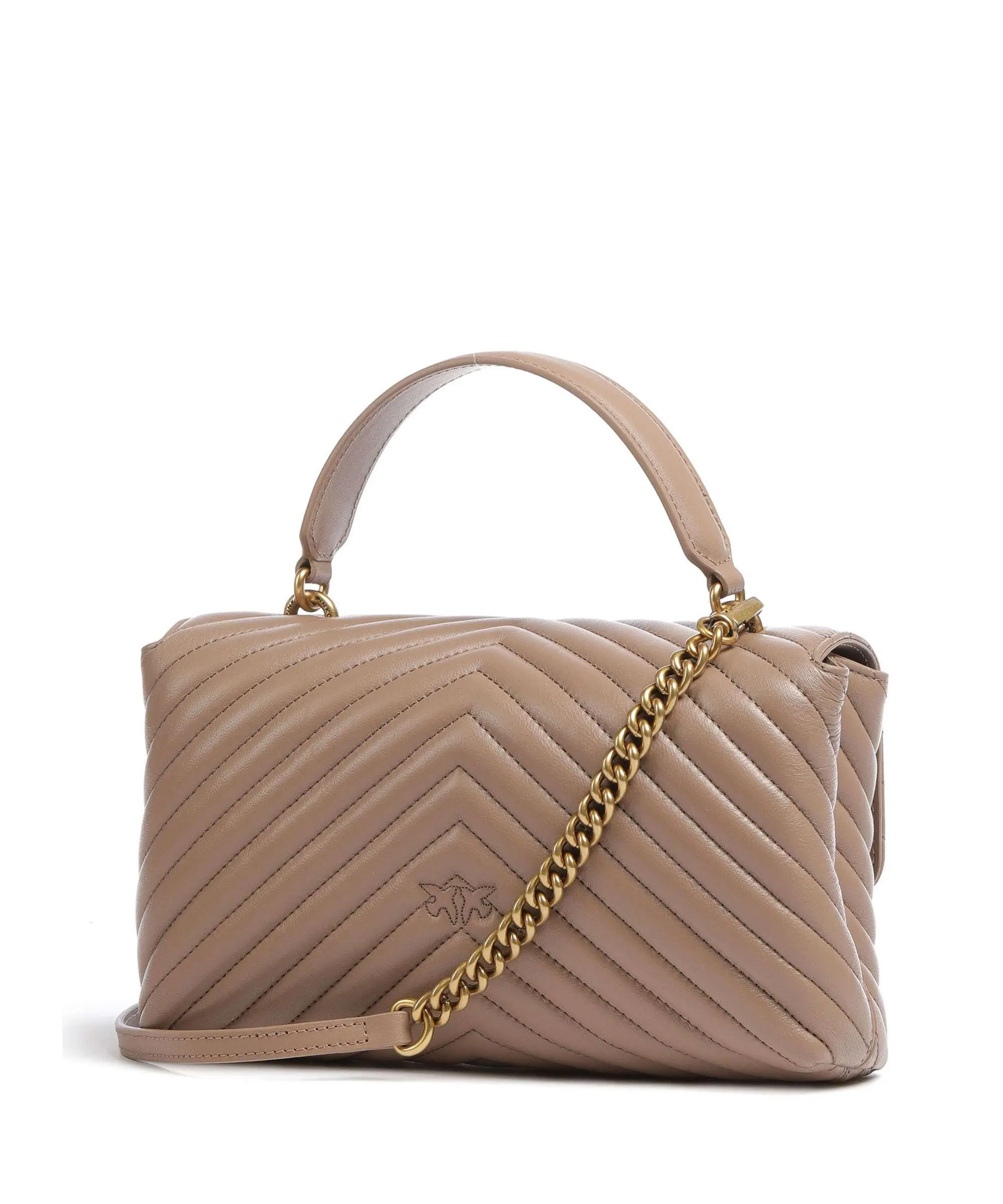 Pinko borsa Love Lady Puff Classic chevron marrone biscotto 100043-A0GK D01Q PINKO 
