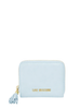 Love Moschino portafogli in ecopelle donna con nappina celeste