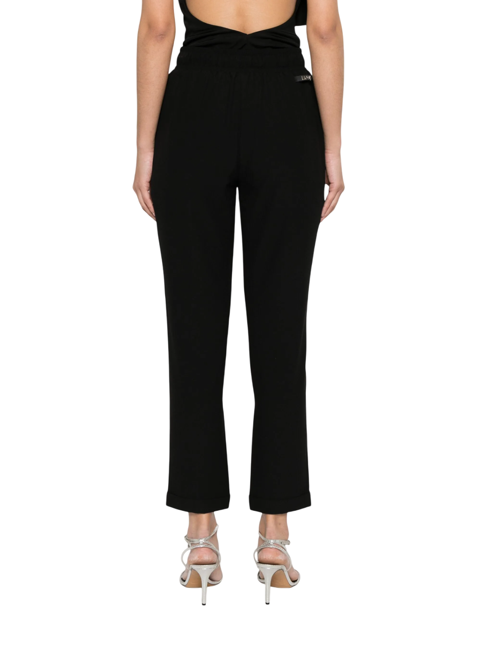 Liu Jo pantaloni in tessuto tecnico con banda gioiello nero TA5140TS423 22222 LIU JO 