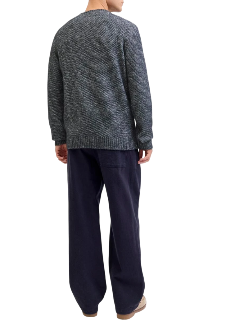 Jack&Jones maglia uomo misto lana blu melange 12286140 NIGHT SKY MELANGE JACK&JONES 