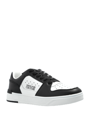 Versace Jeans Couture sneakers in ecopelle con logo bianco nero 78YA3SJ4-ZPB13 L02 VERSACE Jeans Couture 