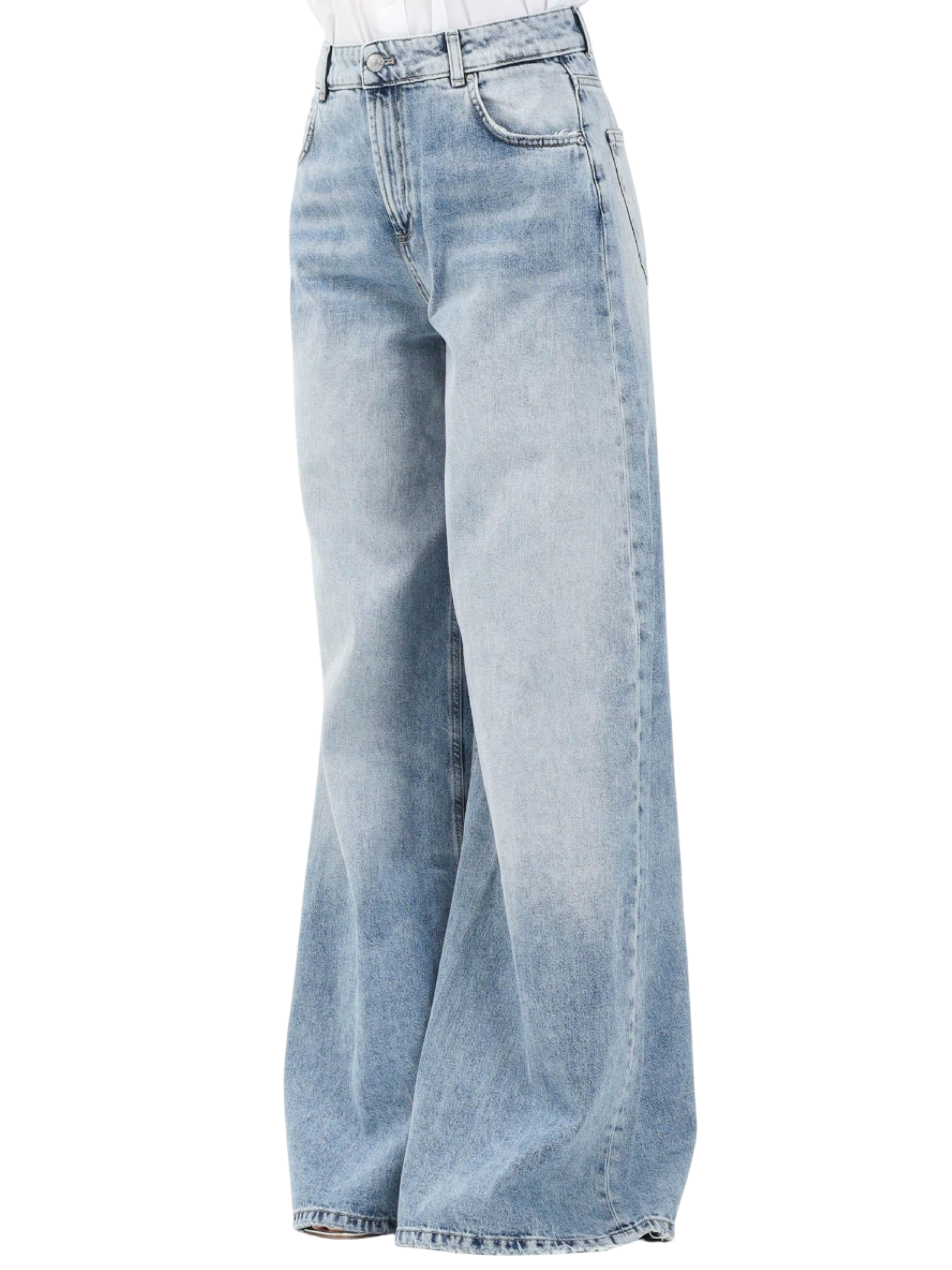 Vicolo jeans gamba larga Lily lavaggio blu chiaro DD5045 LAV.CHIARO VICOLO 