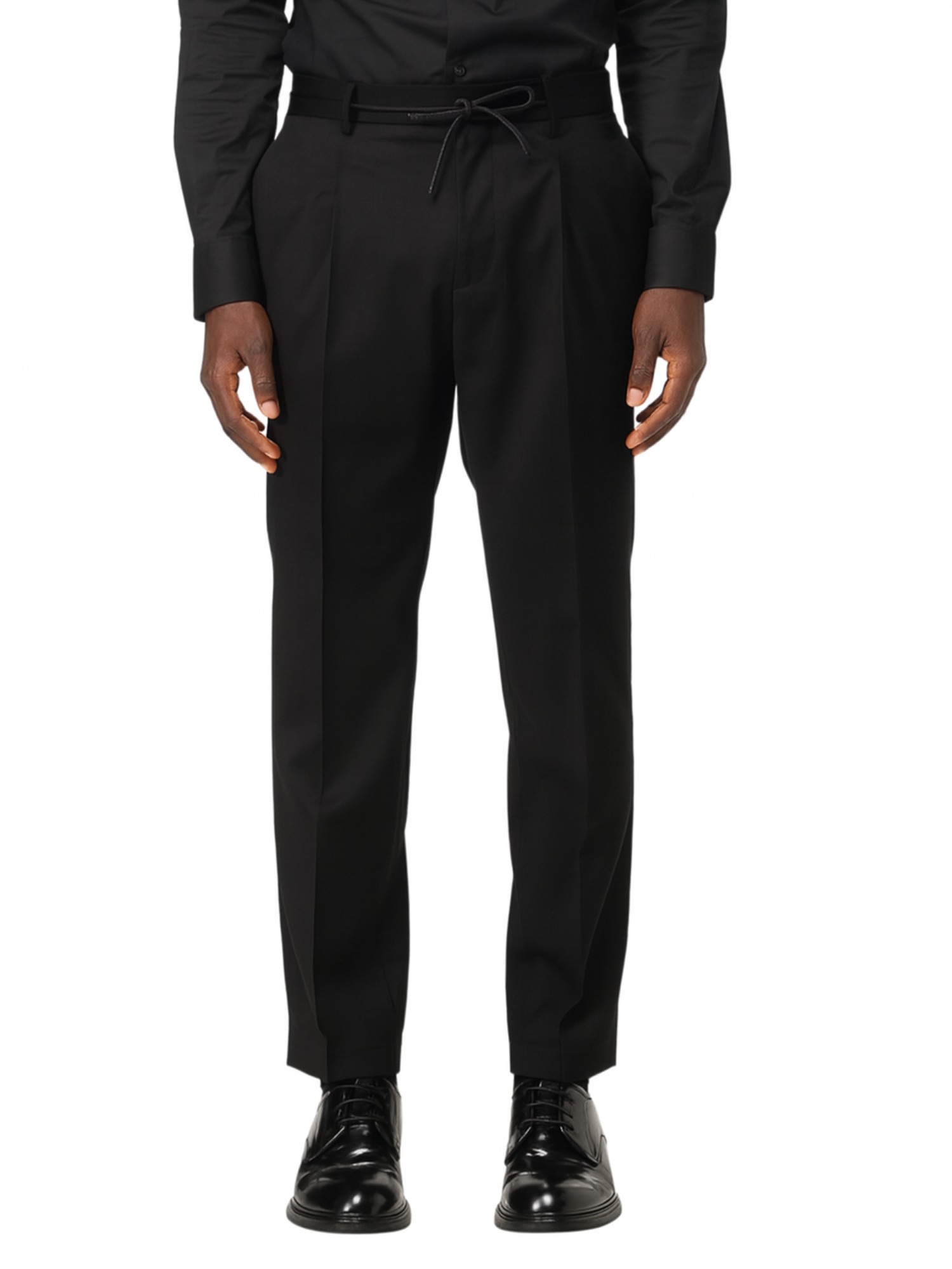 Manuel Ritz pantaloni in tessuto tecnico nero 3932P5004C-253759 99 MANUEL RITZ 