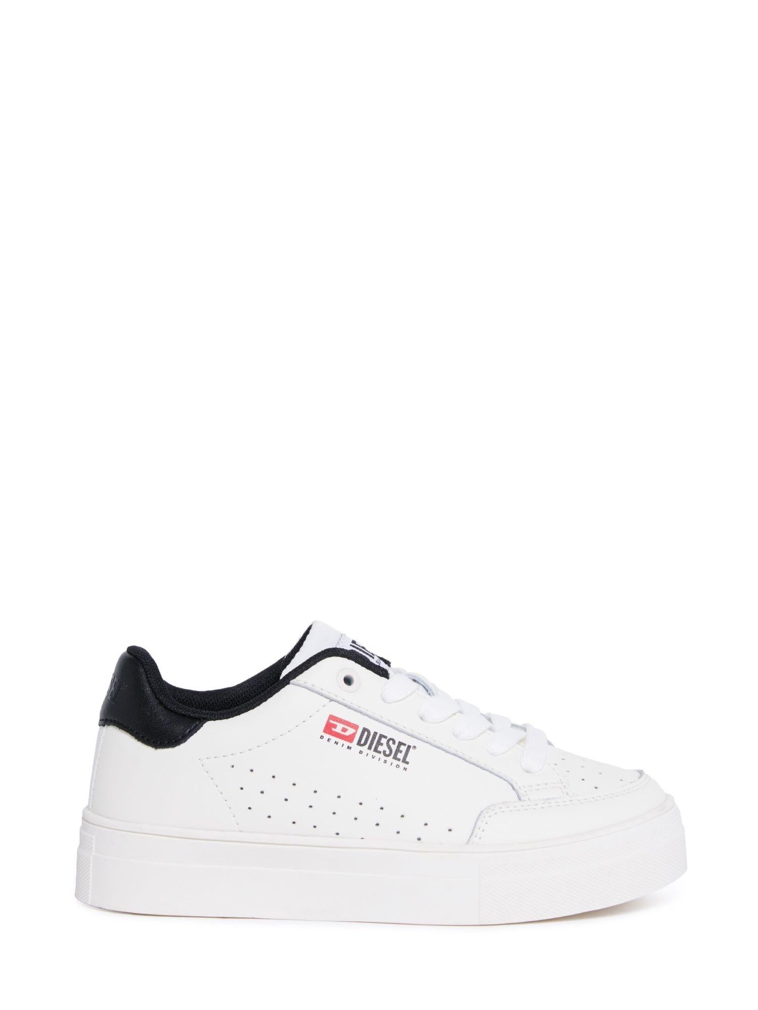 Diesel sneakers con logo iconico in pelle bianco BC0562-P6325 H1527 DIESEL 