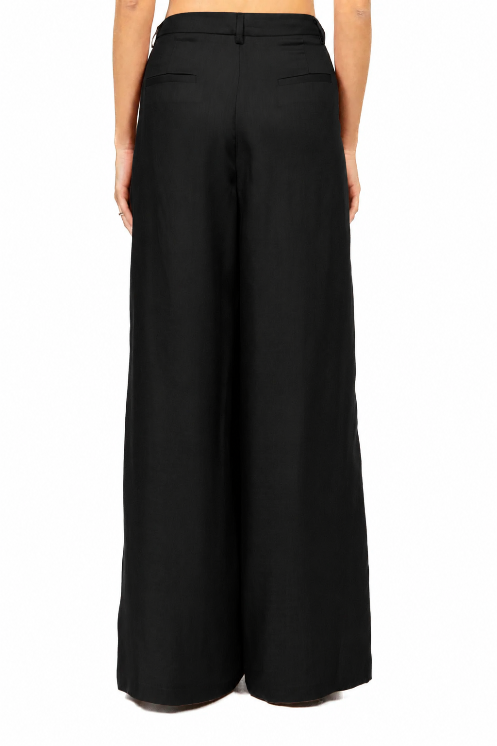 Vicolo pantaloni gamba larga con pinces nero TAB1631 NERO VICOLO 
