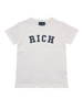 John Richmond T-shirt bambino Mapel con logo bianco
