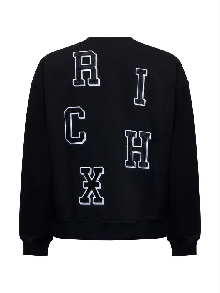 John Richmond felpa Nemes con patch logo nero UMA25116FE BLACK John RICHMOND 