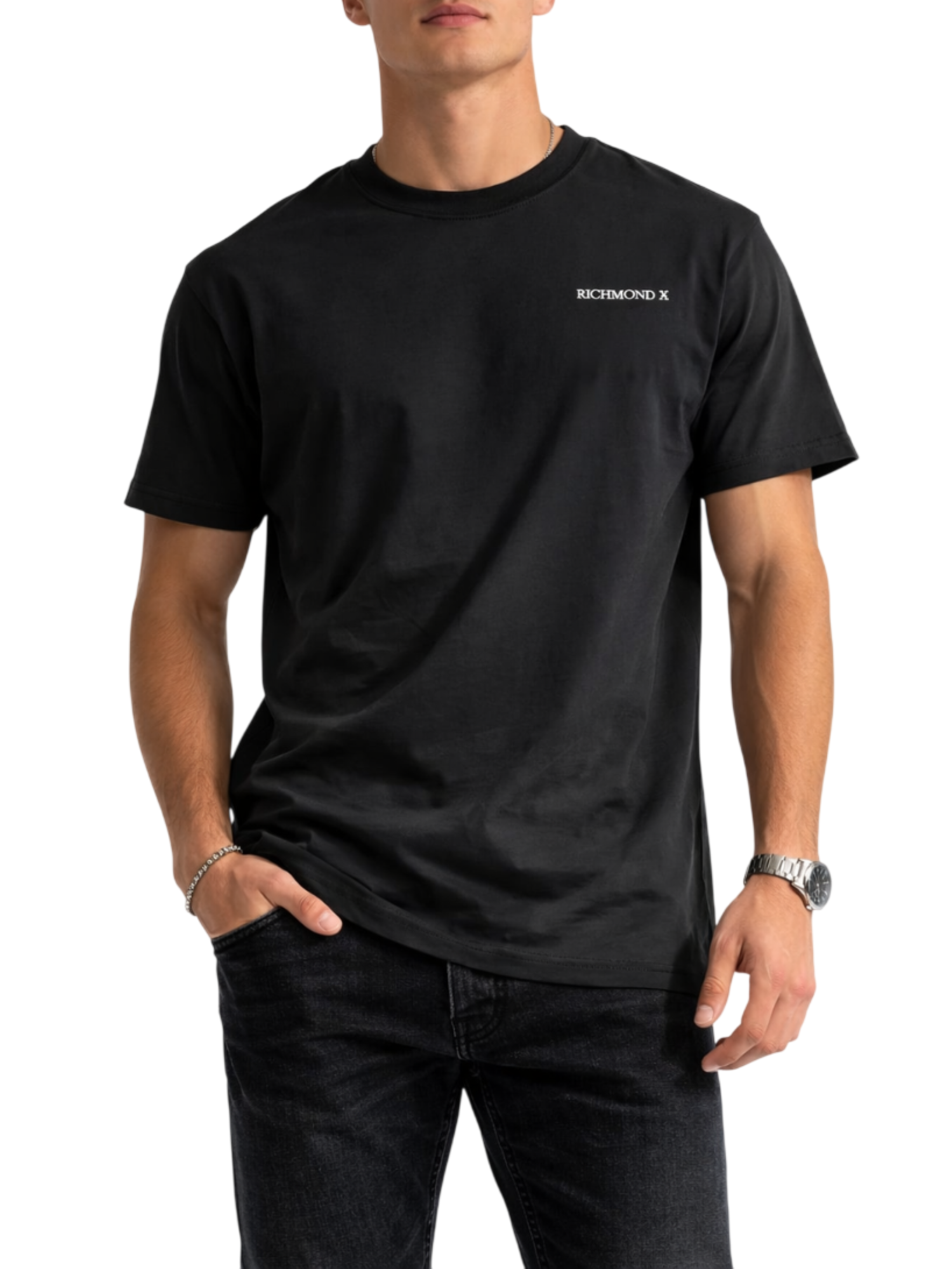 John Richmond T-shirt uomo manica corta Sorim nero UMP26010TS BLACK John RICHMOND 